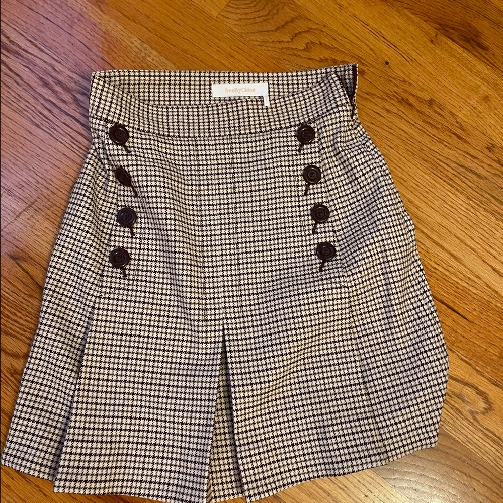 See by Chloe plaid skirt